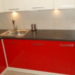 nowoczesne meble kuchenne lakierowane, meble kuchenne lakierowane czerwone